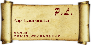 Pap Laurencia névjegykártya